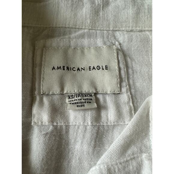 American Eagle Oversized White Button Down Size XS - Picture 3 of 7